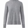 Heather Grey Mock Neck Long-Sleeve Knit Sweater